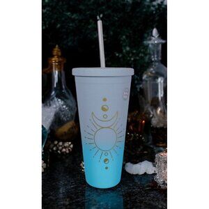 Celestial Design BPA-Free Plastic Tumbler with Straw 16 oz Color Changing